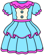 Adorable Dress with Ruffles and Buttons 🎀👗✨ Colored Example