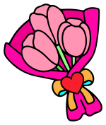 Adorable Flower with Heart and Butterfly 🌸💖🦋 Colored Example