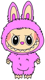 Labubu Macaron Collectible Figure 🐾🍬🌈 Colored Example