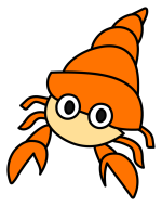 Adorable Hermit Crab with a Friendly Face 🦀🐚🌊 Colored Example