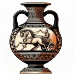 Ancient Greek Panathenaic Prize Amphora Depicting the Two-Horse Chariot Race 🏆 Colored Example