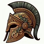 Ancient Greek Helmet ⚔️👑 ⚔️👑 Colored Example