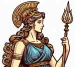 Athena Greek Goddess 🎨🏛️ Colored Example