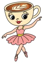 Ballerina Cappuccina Dancing with Grace 🎭☕️💃 Colored Example