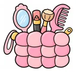 Beauty Accessories Bag with Makeup and Hair Tools 💄💇‍♀️ Colored Example