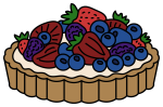 Berry Tart with Berries 🍓 Colored Example