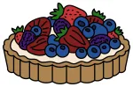 Berry Tart with Berries 🍓 Colored Example