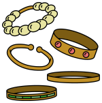 Bracelets and Earrings Set for Fashion 💍✨🌟 Colored Example