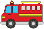 Brave Emergency Fire Truck 🚒🚨🔥 Colored Example