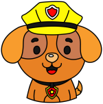 Brave Firefighter Dog with a Heroic Heart 🐶🚒🔥 Colored Example