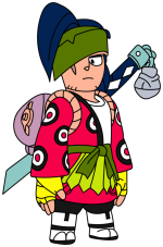 Brawl Stars Kenji, the Swift Sword-Wielding Assassin 🗡️🏃‍♂️💨 Colored Example