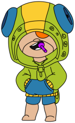 Brawl Stars Leon the Stealthy Assassin with a Lollipop 🧛‍♂️💥🍭 Colored Example