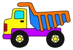Bright Dump Truck 🚚🚧🧡 Colored Example