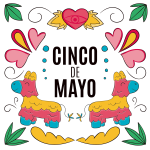 Celebrating Cinco de Mayo with Colorful Piñatas and Hearts 🎉🇲🇽🎈 Colored Example