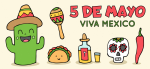 Celebrating Cinco de Mayo with Mexican Symbols 🇲🇽🎉 Colored Example