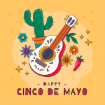 Celebrating Cinco de Mayo with Music and Flowers 🎶🌺🌵 Colored Example