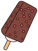 Chocolate Popsicle with Candy Toppings on a Stick 🍫🍭❄️😋 Colored Example