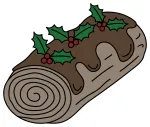 Chocolate Yule Log 🎄🎂😋 Colored Example