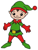 Christmas Elf Boy 🎄🎁😄 Colored Example