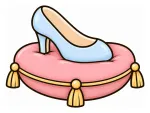Classic Glass Slipper on a Royal Cushion with Tassels 👑👠✨ Colored Example