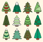 Collection of Christmas Trees 🎄✨❄️💖 Colored Example