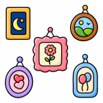 Collection of Cute Decorative Picture Frames 🖼️✨🌸 Colored Example