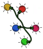 Colorful Christmas Lights 💡✨🎄 Colored Example