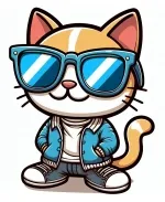 Cool Cat with Glasses Sneakers Jacket 🐱🕶️👟🧥 Colored Example