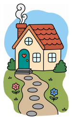 Cozy House with a Heart on the Door and a Winding Path 🏡🌿💖 Colored Example