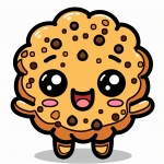 Cute Chocolate Chip Cookie 🍪🍫😊 Colored Example
