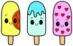 Cute Popsicles with Funny Faces 🍦😊❤️ Colored Example