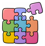 Cute Puzzle 3x3 9 Pieces 🧩🎨😊 Colored Example