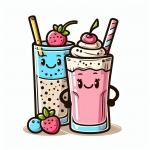 Cute Smoothies 🍹🍓🍒😊 Colored Example