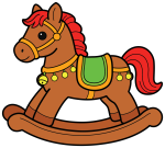 Cute Wooden Rocking Horse Toy 🎠🐴✨ Colored Example