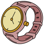 Cute Wristwatch with Adorable Details 🕒⌚️⏰ Colored Example