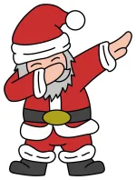 Dabbing Santa Claus 🎅✨❄️ Colored Example