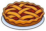 Delicious Pie with Crispy Crust and Lattice Topping on a Plate 🥧🍽️✨😋🍴 Colored Example