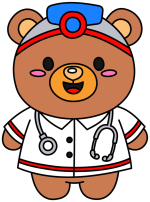 Doctor Bear with Stethoscope and Friendly Smile 🐻🩺😊 Colored Example