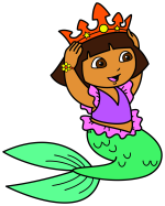 Dora the Explorer as a Mermaid 🧜‍♀️✨🌟 Colored Example