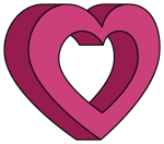 Double Heart Shape with a Lovely Inside Heart ❤️💖💕 Colored Example