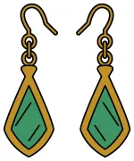 Elegant Dangle Earrings with Gemstone 💎✨💍 Colored Example