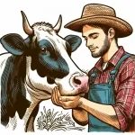 Farmer with Cow 🐄👨‍🌾 Colored Example
