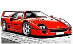 Ferrari F40 🏎️🚗💨 Colored Example