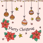 Festive Christmas Celebration - Ornaments, Flowers, and Cheerful Lights 🎄🌟🎁 Colored Example