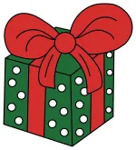 Festive Gift with a Bright Bow 🎁🎀🎉 Colored Example