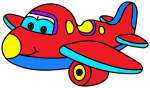 Friendly Airplane with a Cheerful Face 🛩️🌍✈️ Colored Example