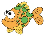 Friendly Fish with Spotted Pattern and Smiling Face 🐟🌊😊 Colored Example