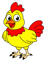 Friendly Hen with a Playful Attitude 🐔🐣😊 Colored Example