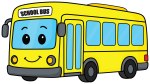 Friendly School Bus for Kids 🚌🏫✨ Colored Example