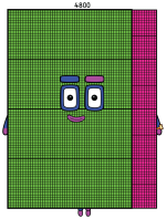 Numberblock Four Thousand Eight Hundred 🔟🔢✨ Colored Example